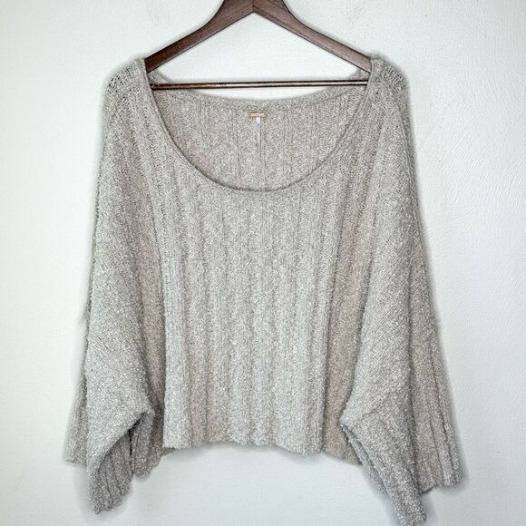 Free People Good Day Pullover Oversized Chunky Knit Sweater - Women’s US LG - Picture 2 of 10